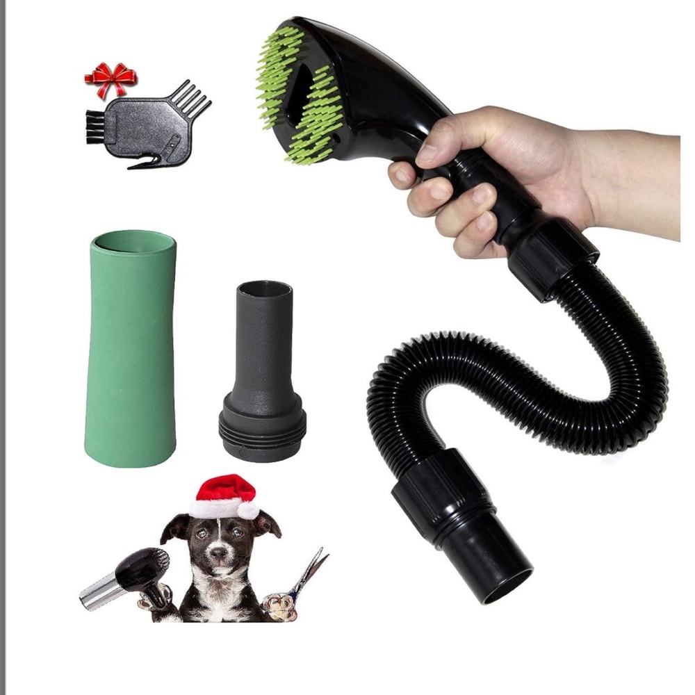 Pet Grooming Vacuum Brush Hair Remover Attachment Tool Kit EUC